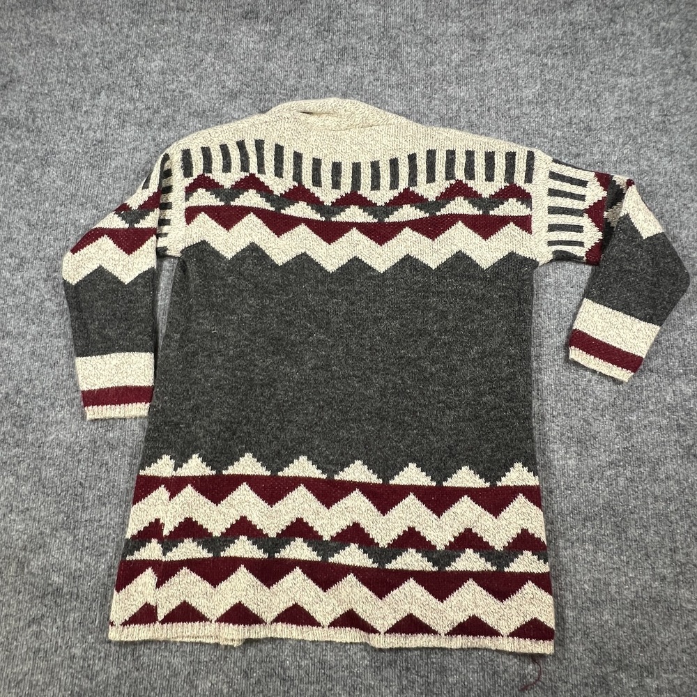 Debut Open Front Cardigan Sweater Women Medium Multicolor Aztec Boho Long Sleeve - Picture 4 of 11